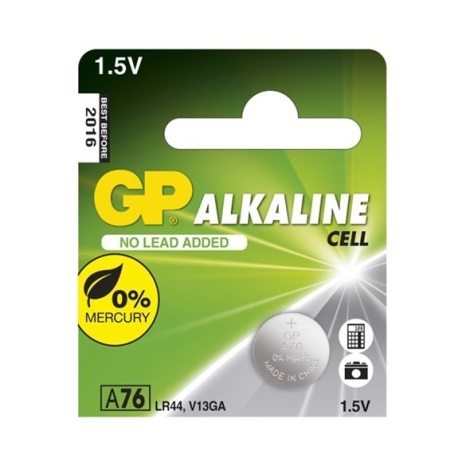 Pile bouton GP Alkaline pour montre 1,5V A76 4 pièces