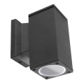 Aigostar - Applique murale extérieure 1xGU10/230V noir IP65 carré