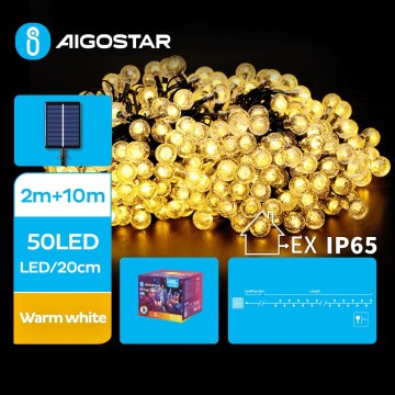 Aigostar - Projecteur solaire LED à intensité variable LED/50W/3,2V IP65 +  Té