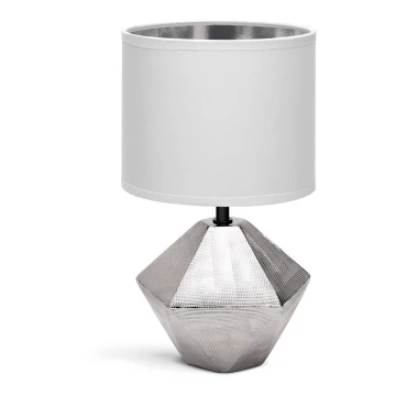 Aigostar - Lampe de table 1xE14/40W/230V argent/blanc