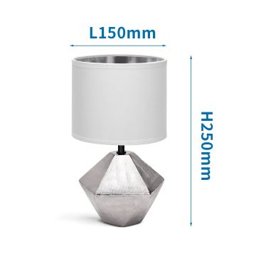 Aigostar - Lampe de table 1xE14/40W/230V argent/blanc