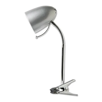 Aigostar -  Lampe de table pince 1xE27/11W/230V argent/chrome