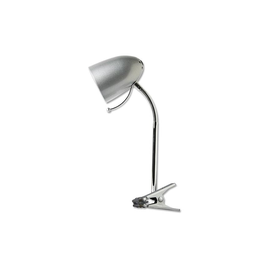 Aigostar -  Lampe de table pince 1xE27/11W/230V argent/chrome