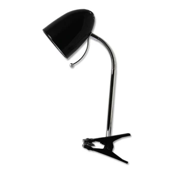 Aigostar -  Lampe de table pince 1xE27/11W/230V noir/chrome