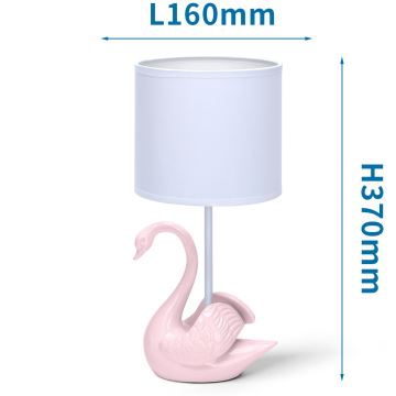 Aigostar - Lampe enfant 1xE14/40W/230V cygne rose