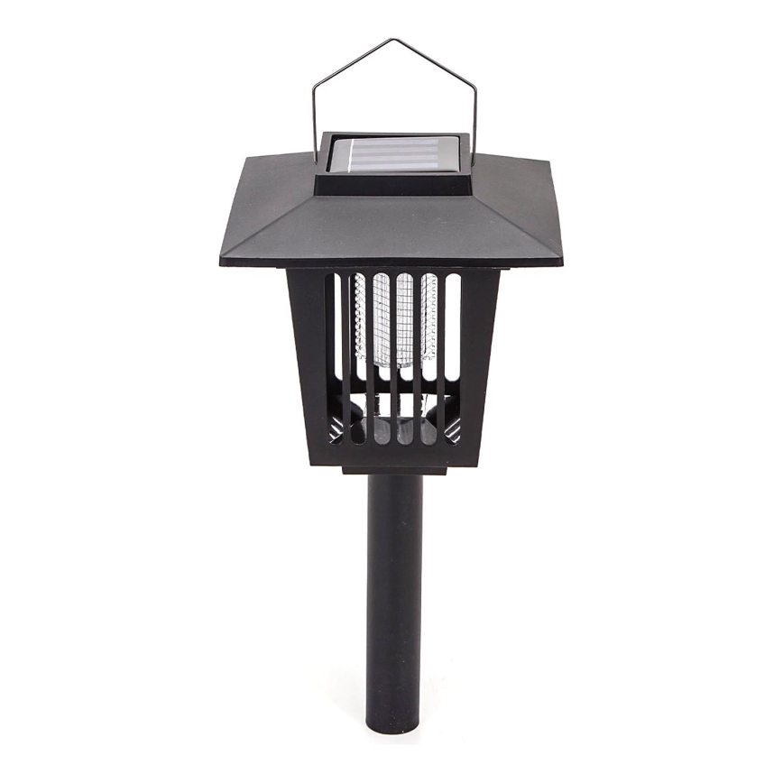 Aigostar - Lampe solaire avec piège à insectes LED/0,03W/1,2V 55,2cm noir 6500K IP44