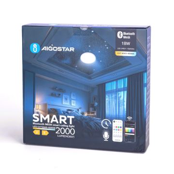 Aigostar - Plafonnier salle de bain LED/18W/230V 3000-65000K IP44 + télécommande