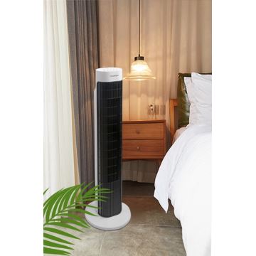 Aigostar - Ventilateur colonne 45W/230V noir/blanc