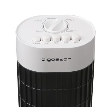 Aigostar - Ventilateur colonne 45W/230V noir/blanc