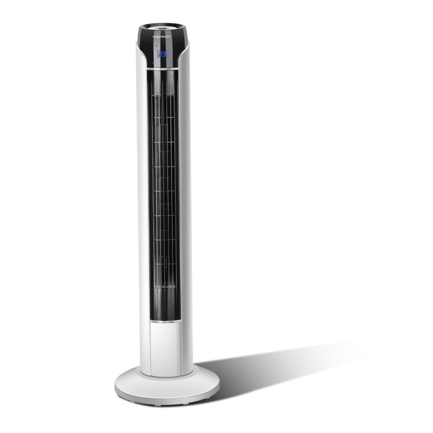 Aigostar - Ventilateur colonne 50W/230V noir/blanc + télécommande