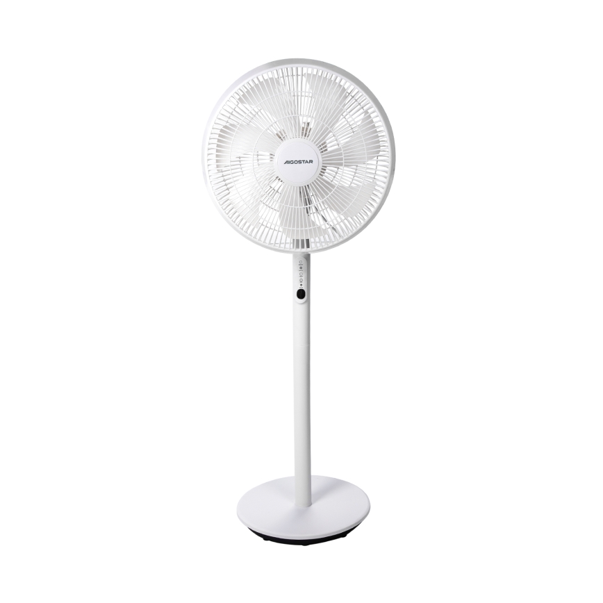 Aigostar - Ventilateur sur pied 45W/230V blanc + télécommande