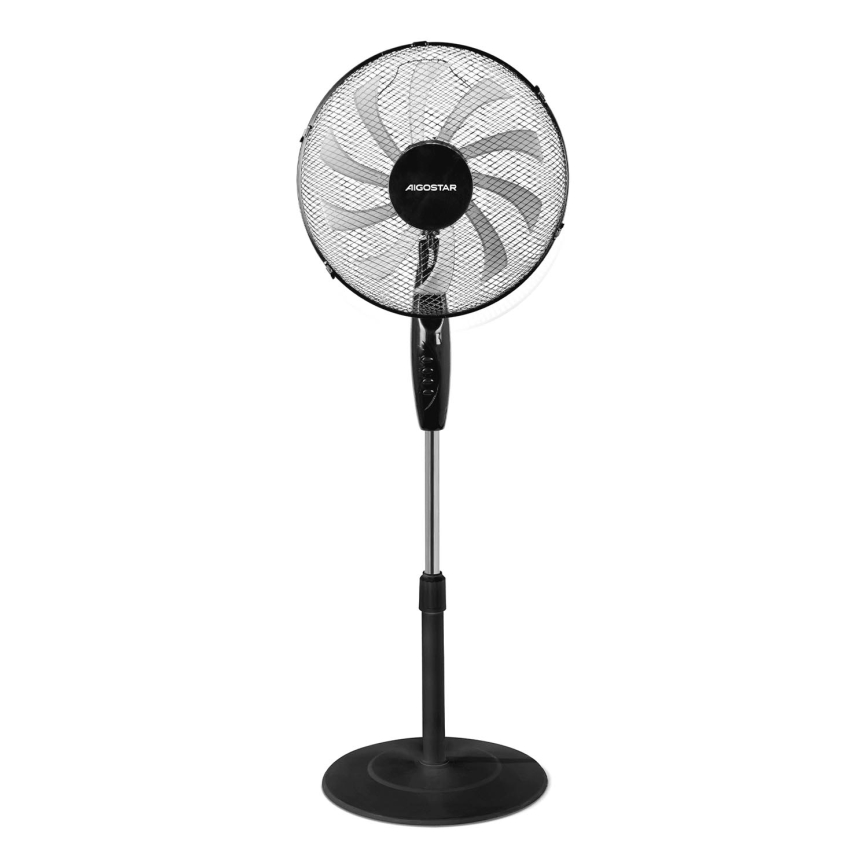 Aigostar - Ventilateur sur pied 60W/230V noir