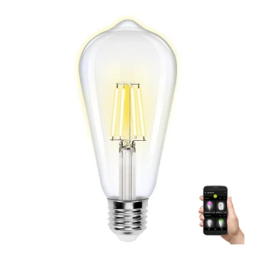 Ampoule à intensité variable LED FILAMENT ST64 E27/6W/230V 2700-6500K Wi-Fi - Aigostar