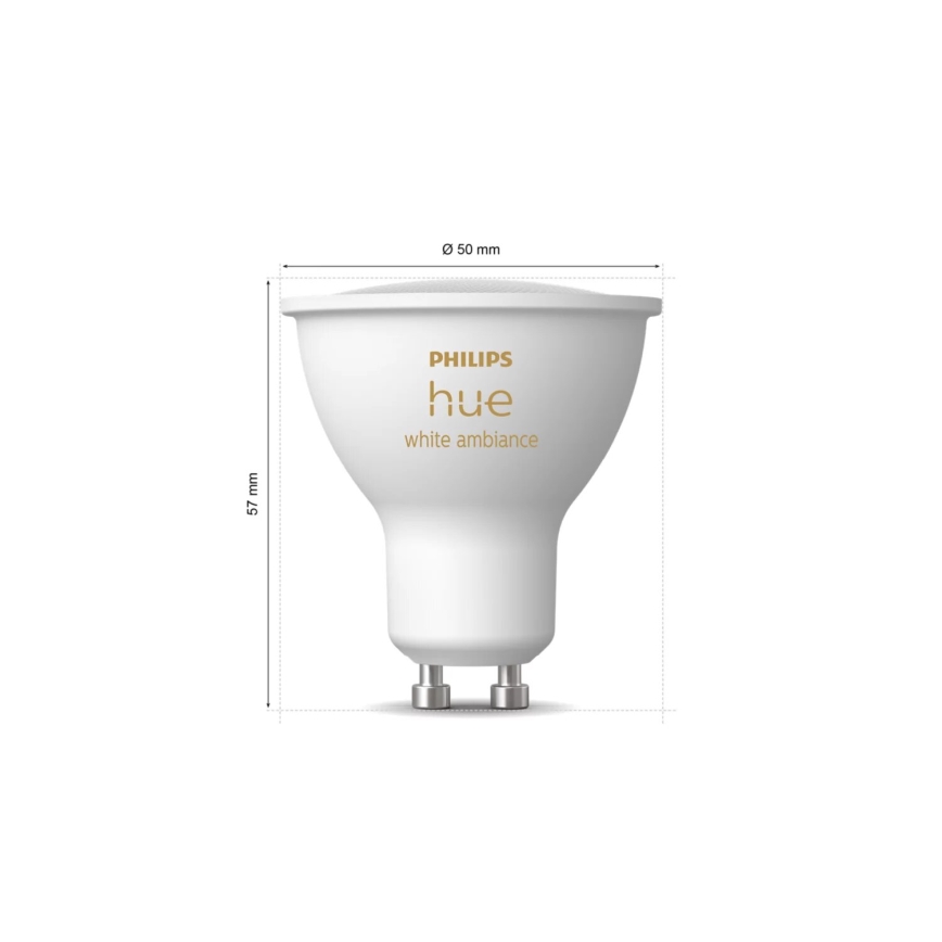 Ampoule à intensité variable LED Philips Hue WHITE AMBIANCE GU10/4,2W/230V 2200-6500K