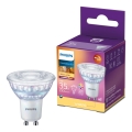 Ampoule à intensité variable LED Philips Warm Glow GU10/2,6W/230V 2200-2700K CRI 90