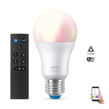 Ampoule à intensité variable LED RGBW E27/8,5W/230V 2200-6500K CRI 90 Wi-Fi + télécommande - Reality