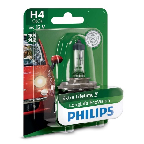 PACK 2x Ampoule pour voiture Philips VISION 12342PRC2 H4 P43t-38