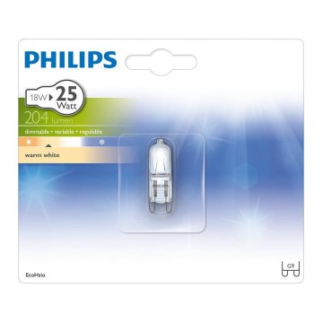 Ampoule industrielle Philips ECOHALO G9/18W/230V 2800K