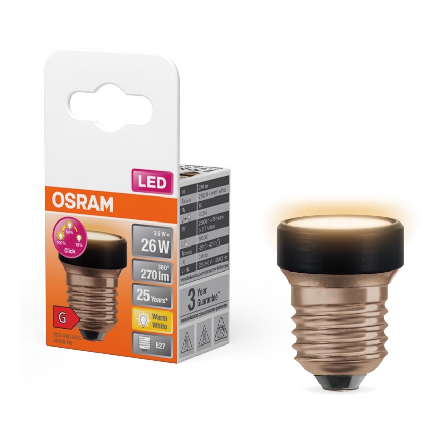 Ampoule LED à intensité variable E27/3,5W/230V 2700K - Osram