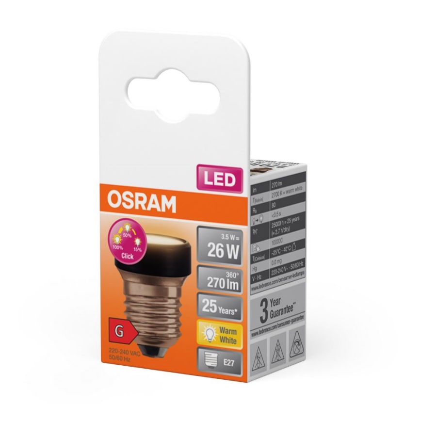 Ampoule LED à intensité variable E27/3,5W/230V 2700K - Osram