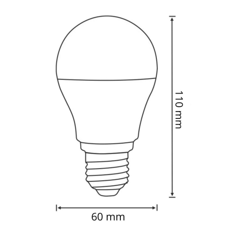 Ampoule LED avec détecteur de mouvement et de crépuscule A60 E27/8W/230V  3000K