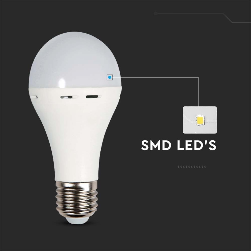 Ampoule LED avec mode d'urgence A70 E27/9W/230V 4000K