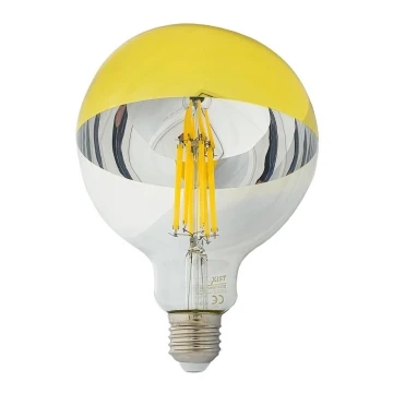 Ampoule LED avec surface miroir sphérique DECOR MIRROR G125 E27/12W/230V 4200K doré