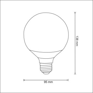 Ampoule LED E27/12W/230V 3000K