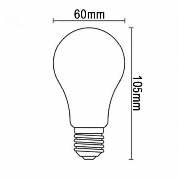 Ampoule LED FILAMENT A60 E27/6W/230V 3000K