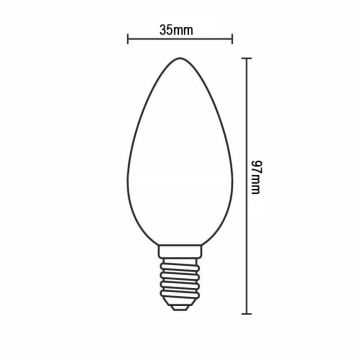 Ampoule LED FILAMENT C35 E14/4W/230V 4000K