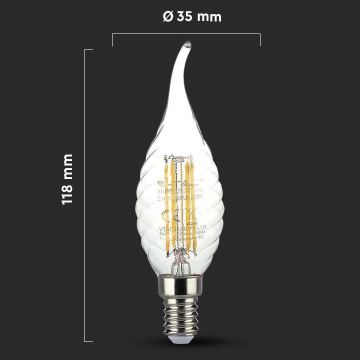 Ampoule LED FILAMENT E14/4W/230V 3000K