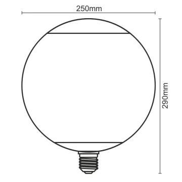 Ampoule LED FILAMENT SMOKE G250 E27/4W/230V 1800K