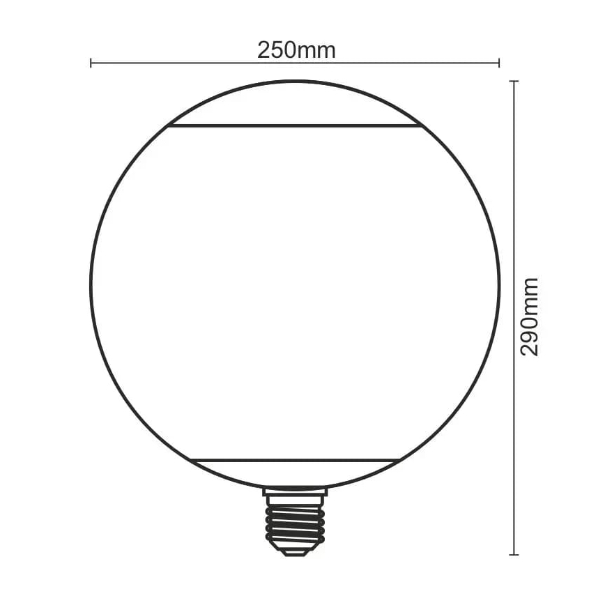 Ampoule LED FILAMENT SMOKE G250 E27/4W/230V 1800K