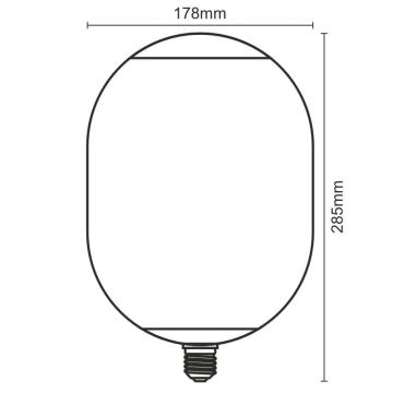 Ampoule LED FILAMENT SMOKE T178 E27/4W/230V 1800K