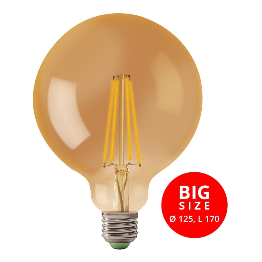 Ampoule LED LEDSTAR AMBER G125 E27/8W/230V 2200K