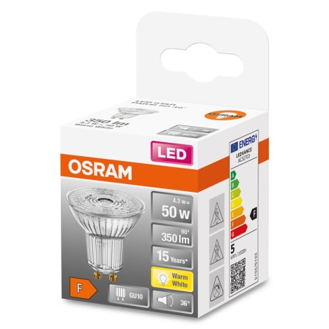 LOT 3x Ampoule LED PAR16 GU10/4,3W/230V 2700K - Osram