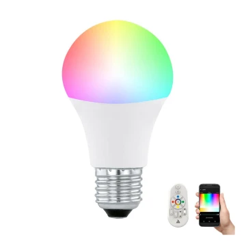 Ampoule LED RGB à intensité modulable CONNECT E27/9W + télécommande - Eglo