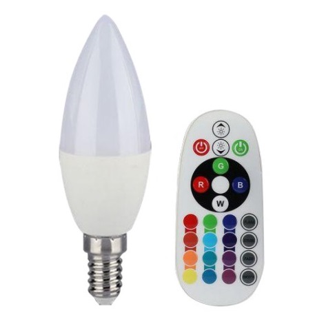 Ampoule LED E14 5W RGBW avec Télécommande Sans Fil,Changement de