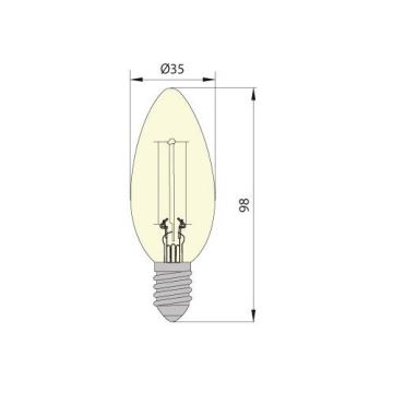 Ampoule LED VINTAGE C35 E14/5W/230V 2200K