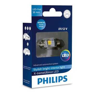 Ampoule pour voiture LED Philips X-TREME ULTINON 128584000KX1 LED SV8.5-8/0,8W/12V 4000K