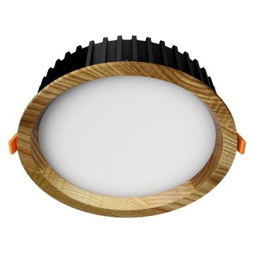 APLED - Spot encastrable LED RONDO WOODLINE LED/12W/230V 3000K d. 20 cm frêne bois massif