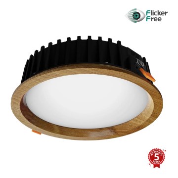 APLED - Spot encastrable LED RONDO WOODLINE LED/12W/230V 3000K d. 20 cm chêne bois massif