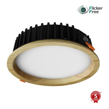 APLED - Spot encastrable LED RONDO WOODLINE LED/12W/230V 3000K d. 20 cm pin bois massif