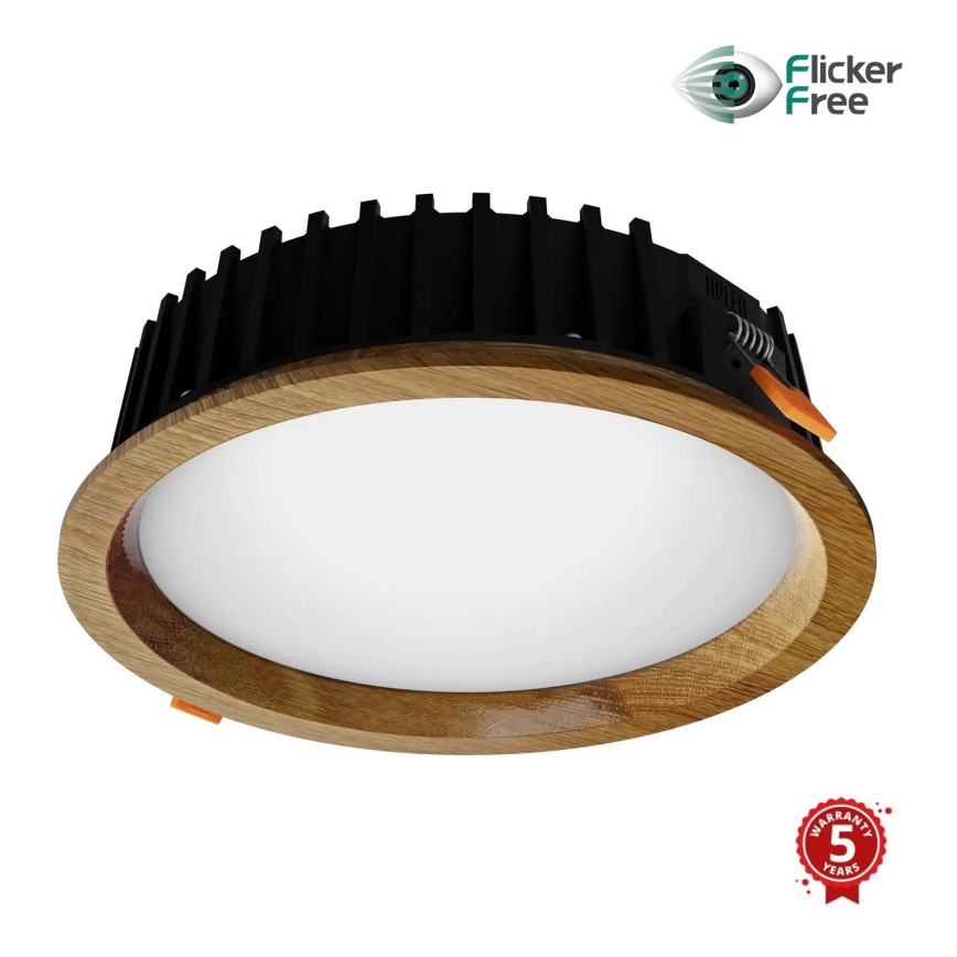 APLED - Spot encastrable LED RONDO WOODLINE LED/12W/230V 4000K d. 20 cm chêne bois massif