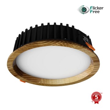 APLED - Spot encastrable LED RONDO WOODLINE LED/12W/230V 4000K d. 20 cm frêne bois massif