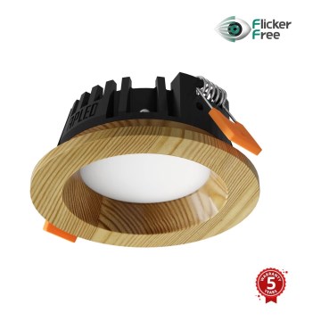 APLED - Spot encastrable LED RONDO WOODLINE LED/3W/230V 3000K d. 9 cm pin bois massif