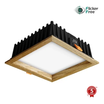 APLED - Spot encastrable LED SQUARE WOODLINE LED/12W/230V 3000K 17x17 cm chêne bois massif