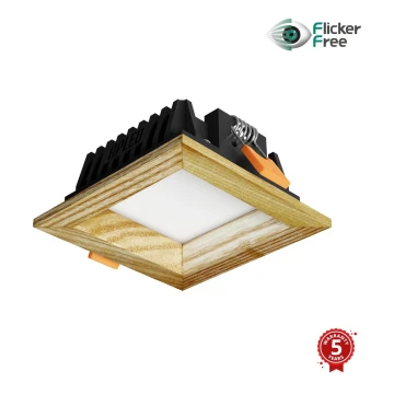 APLED - Spot encastrable LED SQUARE WOODLINE LED/3W/230V 3000K 9x9 cm frêne bois massif