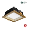 APLED - Spot encastrable LED SQUARE WOODLINE LED/6W/230V 3000K 12x12 cm frêne bois massif