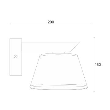 Applique murale ANTONIO 1xE14/40W/230V chêne